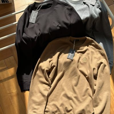 Best Selling Zegna Sweater Black Wool Logo Collection