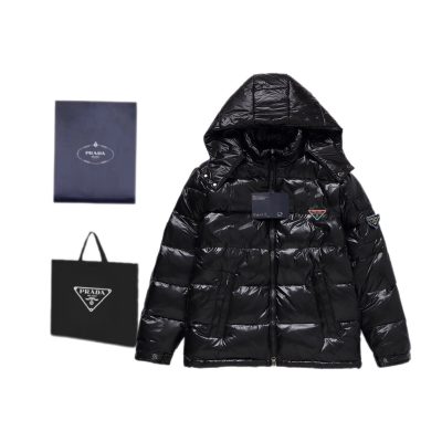 Premium Quality Prada Down Jackets White Logo Luxury