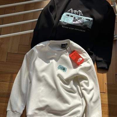 Luxury The North Face Sweatshirts Silver Fleece Print Collection