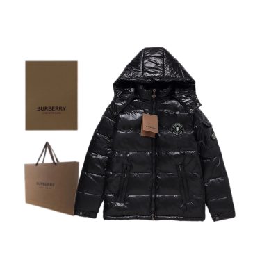 Premium Burberry Down Jackets White Logo Collection