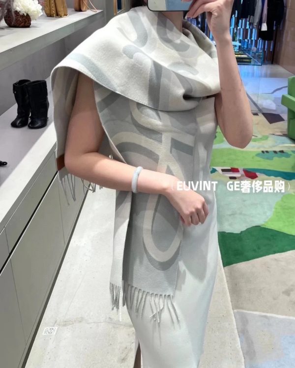 Premium Quality Loewe Scarf Wool Jacquard Collection