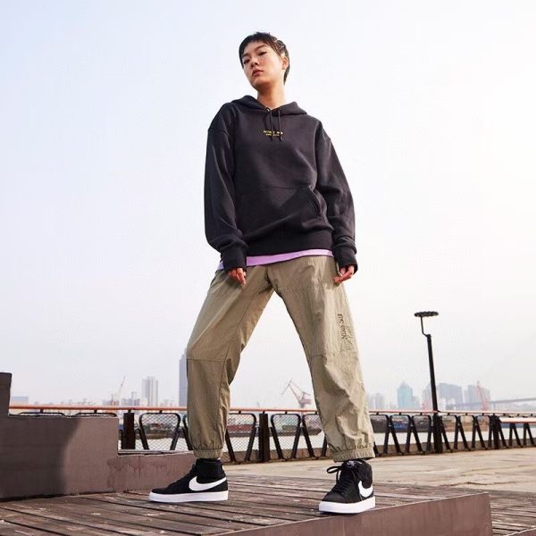 High Quality Nike Sweatshirts Black Fleece Embroidered Style
