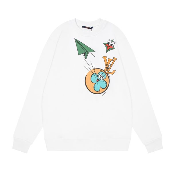 Premium Louis Vuitton Sweatshirts White Washed Luxury