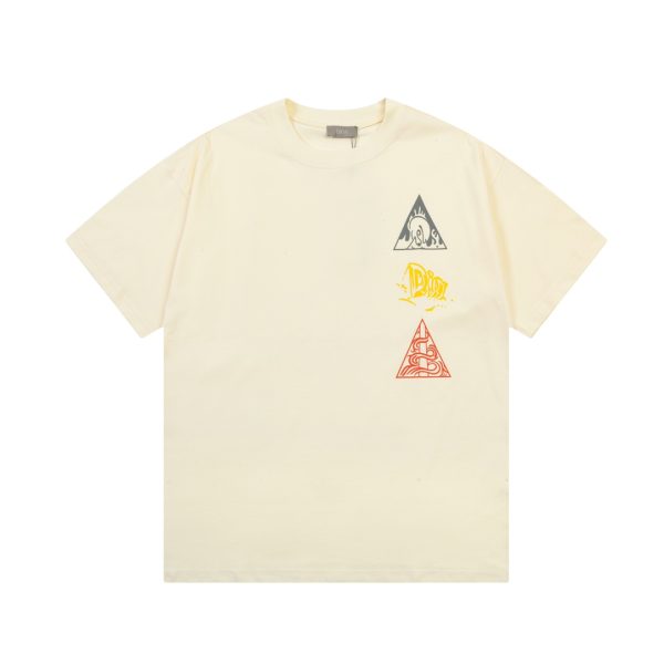 High Quality Dior Short Sleeves Beige Print Collection