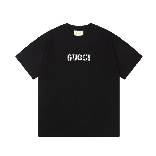 High Quality Gucci Short Sleeves Black Minimalist Style