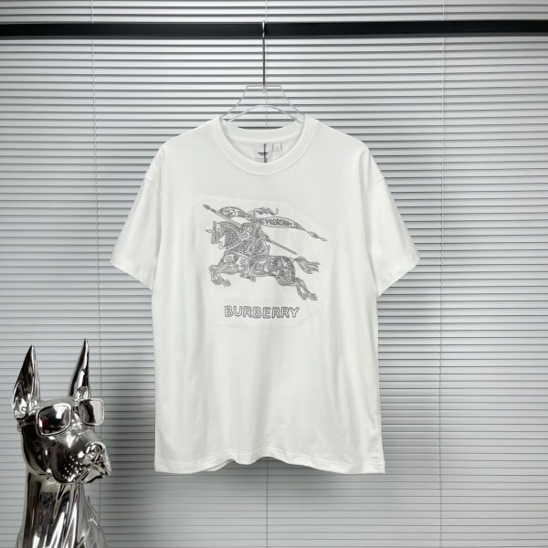 Premium Quality Burberry Short Sleeves Black Logo Collection