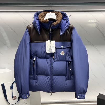 Luxury Moncler Coats Sheepskin Patchwork Style