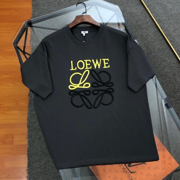 Best Selling Loewe Short Sleeves White Cotton Embroidered Collection