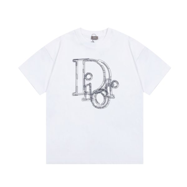 Best Selling Dior Short Sleeves White Monogram Luxury