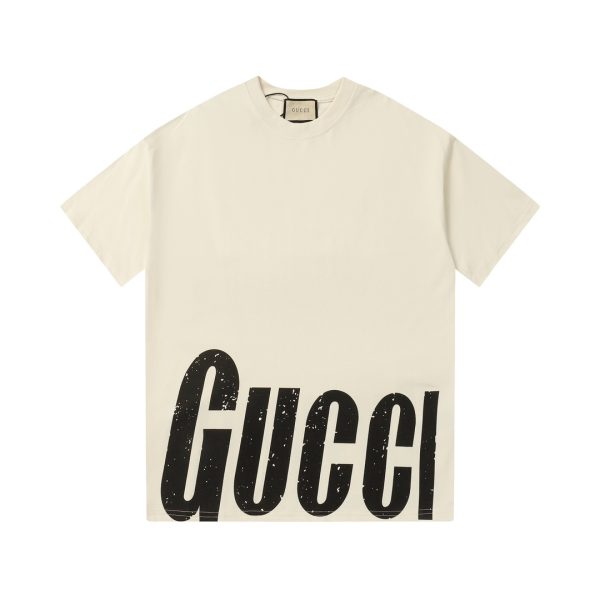 High Quality Gucci Short Sleeves Black Logo Collection