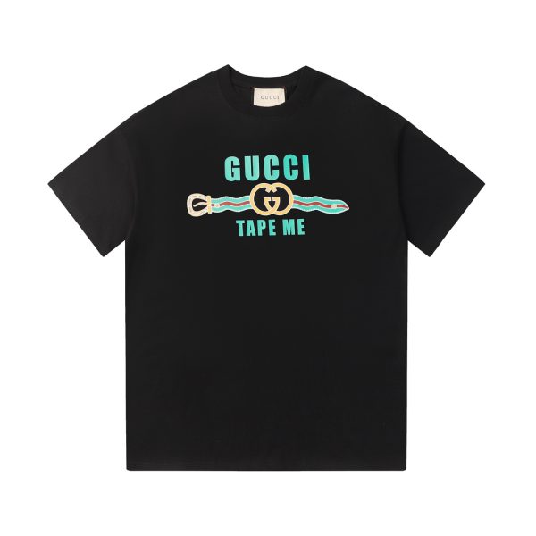 Premium Quality Gucci Short-Sleeved T-Shirt Black Monogram Collection