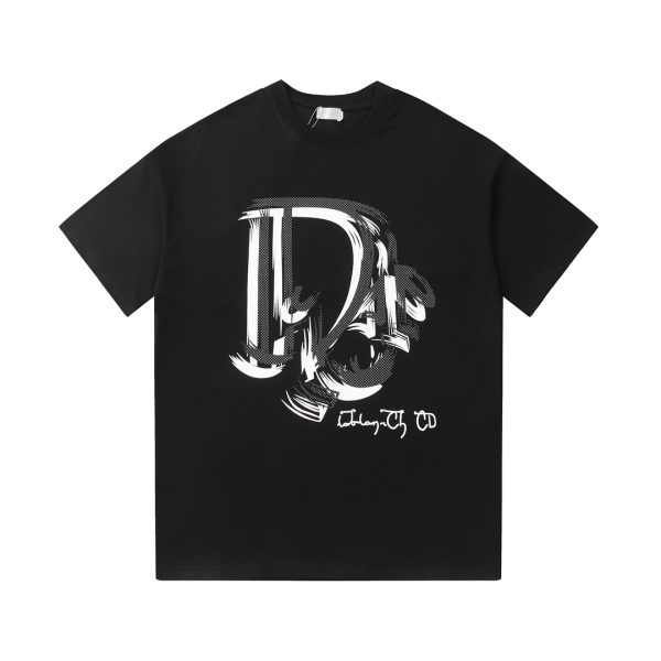 Best Selling Dior Short Sleeves Black Logo Collection