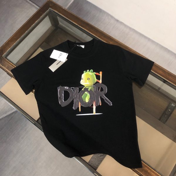 Premium Quality Dior Short Sleeves Black Cotton Collection