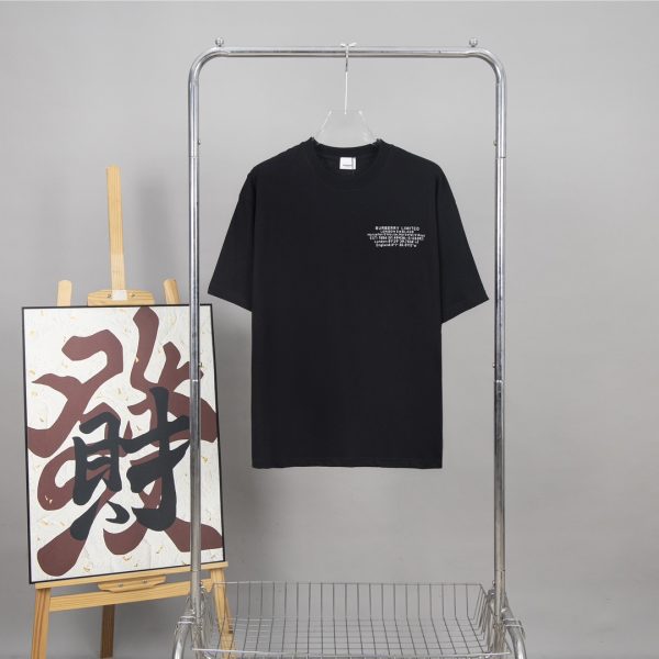 High Quality Burberry Short Sleeves White Cotton Logo Luxury