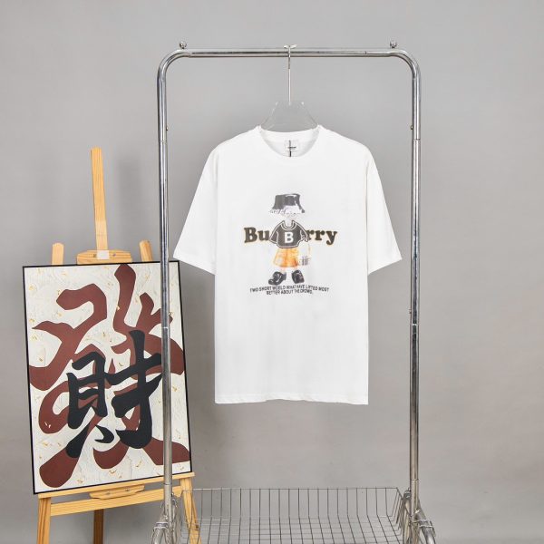 Premium Quality Burberry Short Sleeves White Logo Style