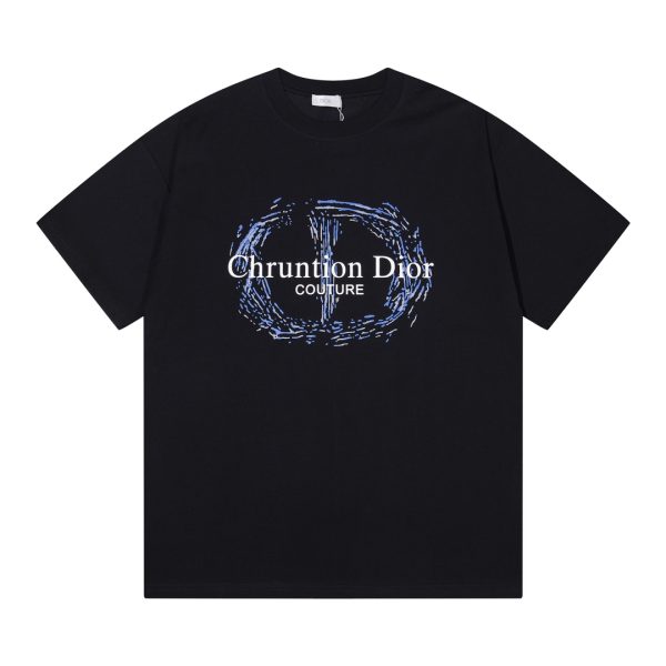 Premium Dior Short Sleeves Black Logo Luxury