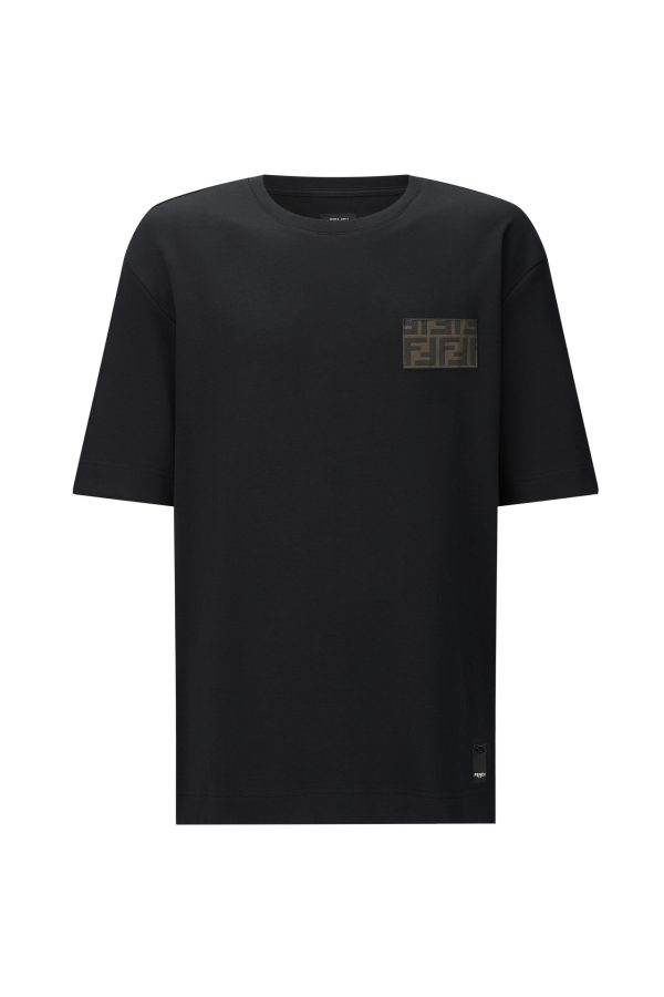 Premium Fendi Short Sleeves Leather Logo Style