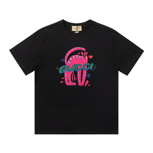 Premium Gucci Short Sleeves Black Print Style