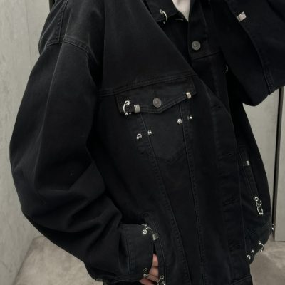 Premium Quality Balenciaga Jackets Orange Denim Breathable Luxury