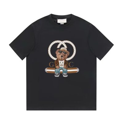 Premium Gucci Short Sleeves Black Print Luxury