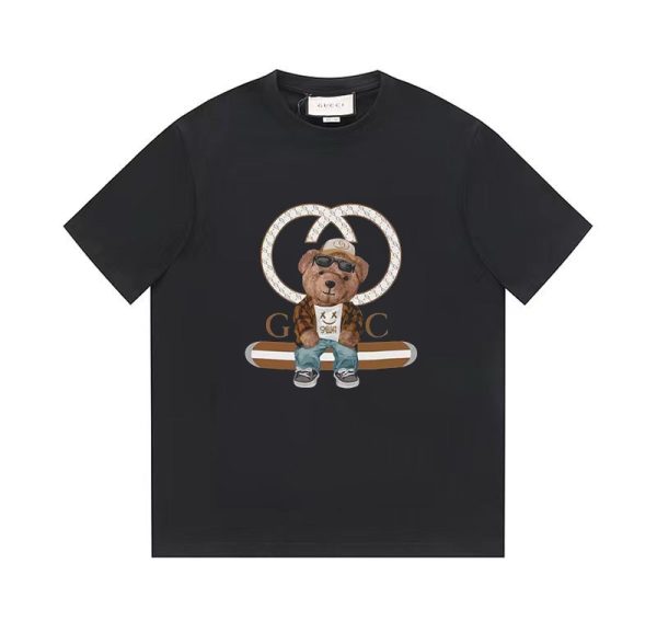 Premium Gucci Short Sleeves Black Print Luxury