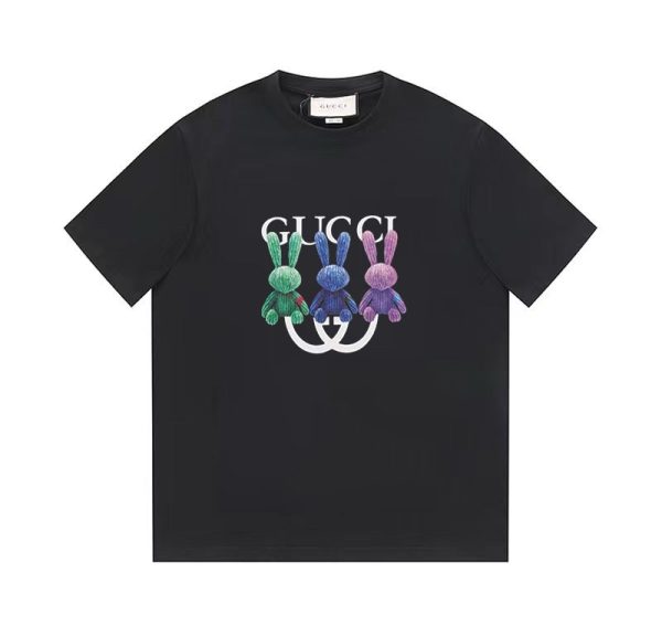 High Quality Gucci Short Sleeves Black Print Luxury