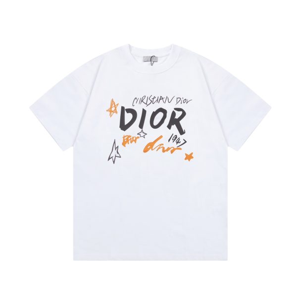 Premium Dior Short Sleeves White Print Luxury