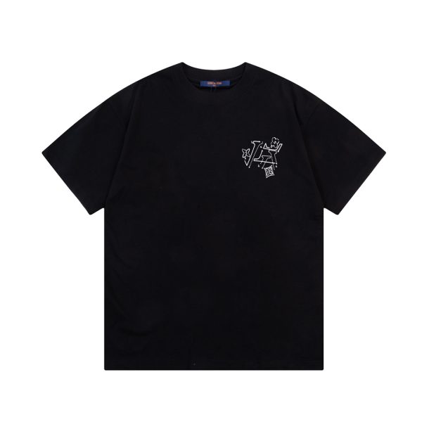 High Quality Louis Vuitton Short Sleeves Black Monogram Luxury