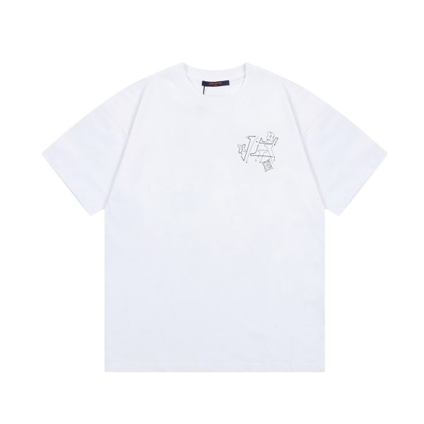 High Quality Louis Vuitton Short Sleeves White Monogram Collection