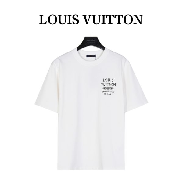 Premium Louis Vuitton Short Sleeves Cotton Logo Luxury