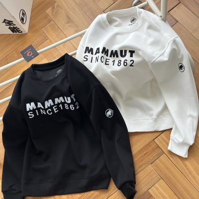 High Quality Mammut Sweatshirts Black Cotton Print Style