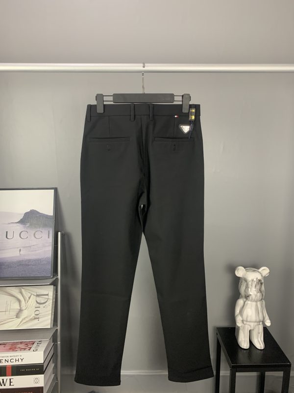 Premium Prada Trousers Black Silk Casual Style