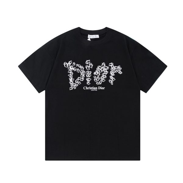 Premium Quality Dior Short Sleeves Black Print Style