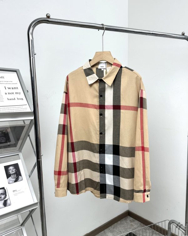 Premium Burberry Long Sleeves Khaki Polyester Casual Style