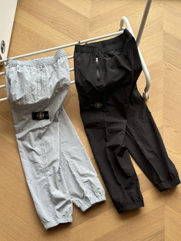 High Quality Stone Island Trousers Black Nylon Solid Collection