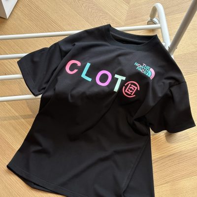 Best Selling The North Face Short Sleeves Black Cotton Logo Collection