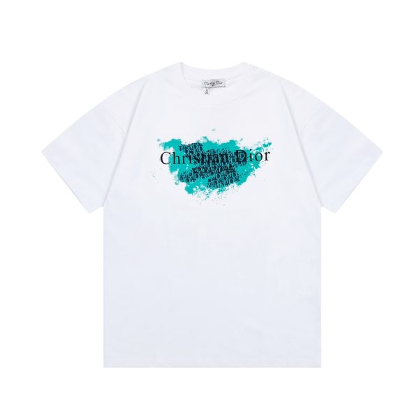 Luxury Dior Short Sleeves White Print Style