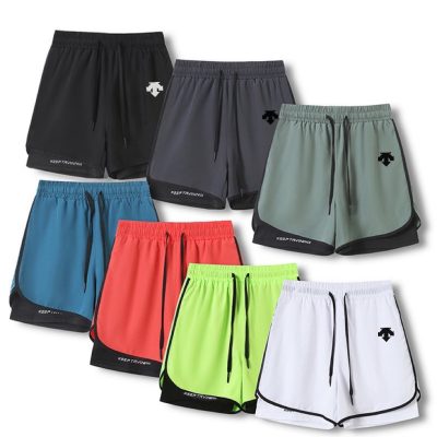 High Quality Descente Shorts Black Breathable Style