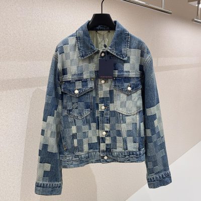 High Quality Louis Vuitton Jackets Yellow Denim Camouflage Collection