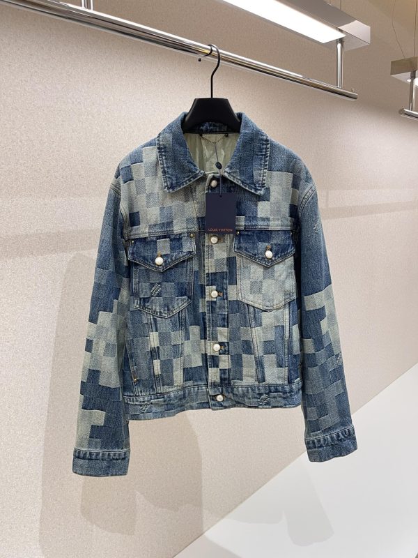 High Quality Louis Vuitton Jackets Yellow Denim Camouflage Collection