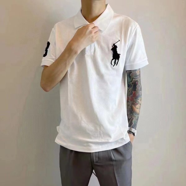 Premium Quality Ralph Lauren Polo Shirt White Solid Collection