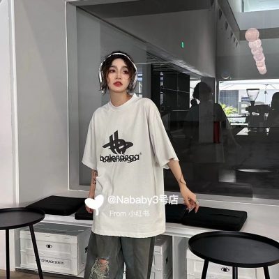 Premium Balenciaga Short Sleeves Cotton Logo Style