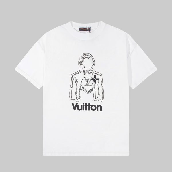High Quality Louis Vuitton Short Sleeves White Graphic Collection