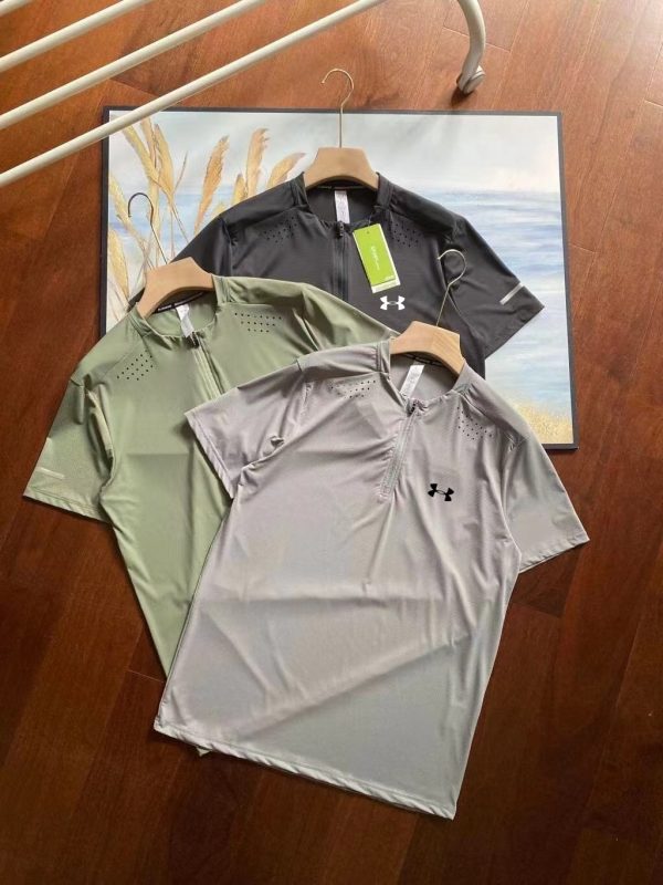 Premium Under Armour Short Sleeves Gray Breathable Style