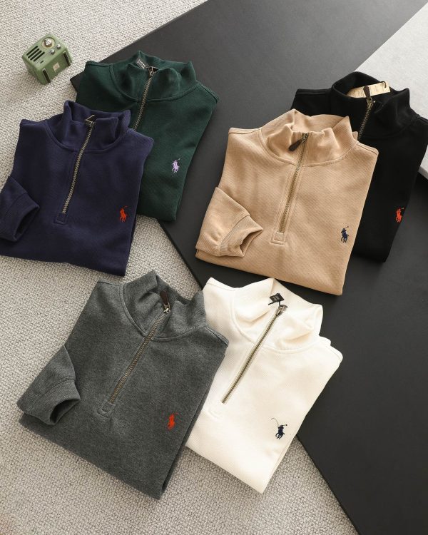 High Quality Ralph Lauren Long Sleeves Black Knit Logo Collection
