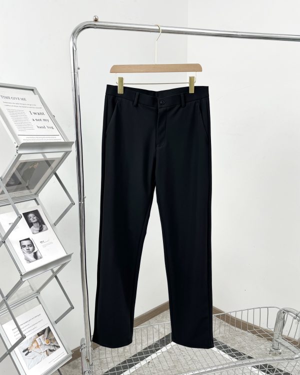 Luxury Prada Trousers Black Leather Casual Luxury