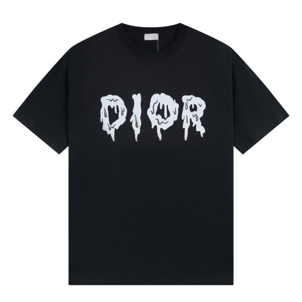 High Quality Dior Short Sleeves Black Cotton Style