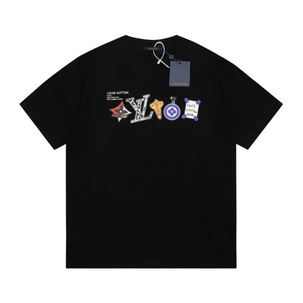 High Quality Louis Vuitton Short Sleeves Cotton Logo Style