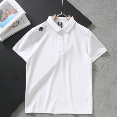 Premium Quality Descente Short-Sleeved Shirts Black Elegant Collection