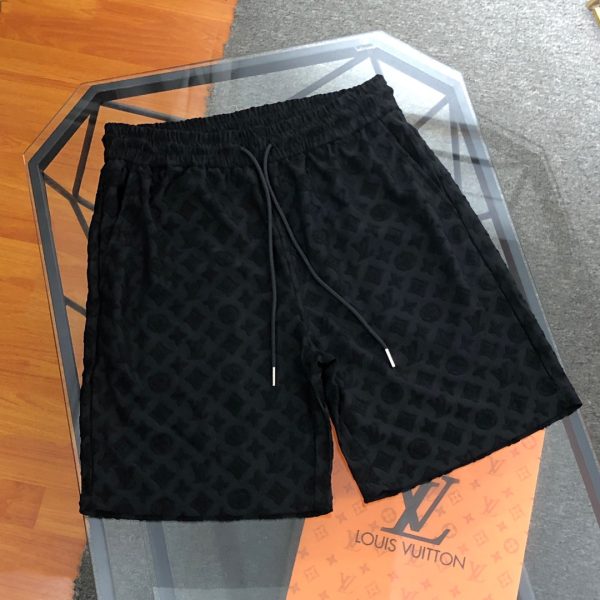 Premium Louis Vuitton Short Sleeves Black Cotton Monogram Collection